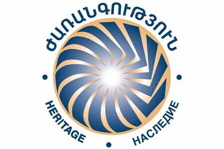 Heritage calls on Armenia`s opposition to present united front and prevent Armenian government from taking further steps to surrender homeland