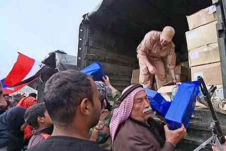 More than 100 tons of humanitarian aid will be delivered from Armenia to Syria by planes of Ministry of Emergency Situations of Russia